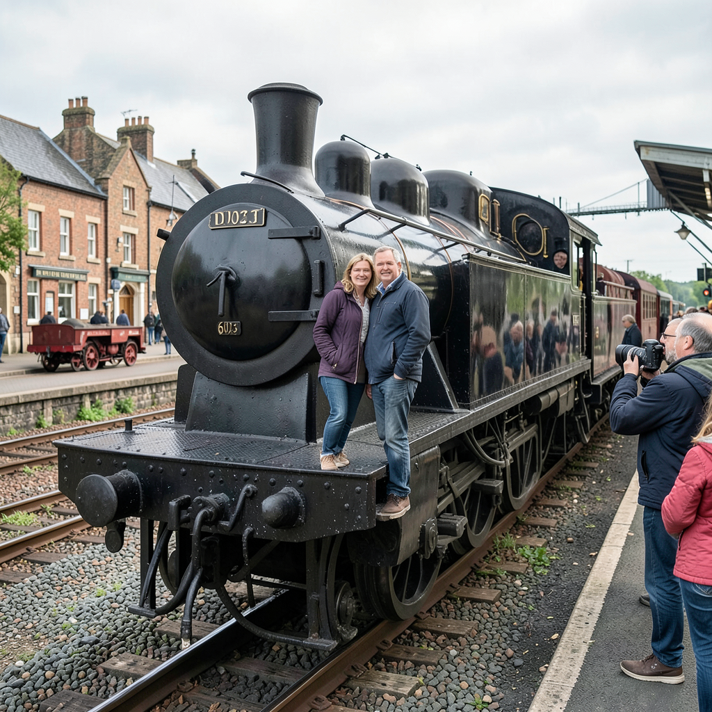 Belgian museum visitors from Brussels tour Didcot Railway Centre